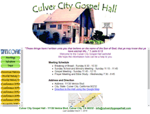 Tablet Screenshot of culvercitygospelhall.com